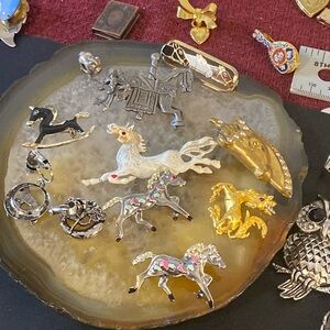 Horse Brooch, Earrings Pendant individual purchase $7
